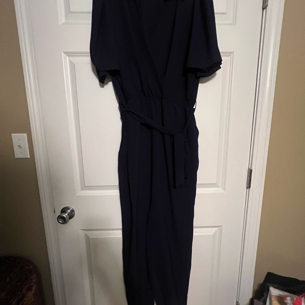 Fraiche by J Elegant Navy Jumpsuit